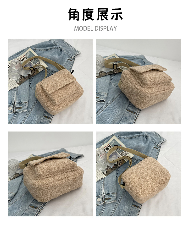 Cheapest New Plush Fabric Women's Shoulder Crossbody Bag Small Lambs Wool Fluffy Fur Winter Female Bag Designer Handbags