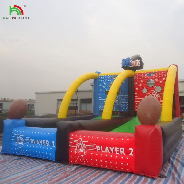 Outdoor Inflatable Fun Games Sports Quarterback Blitz Inflatable Football Toss Game