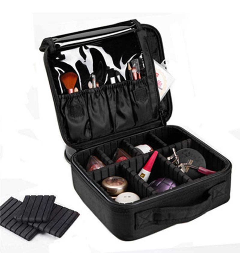 Ladies Polyester H26.5cm Cosmetic Travel Organizer Bag