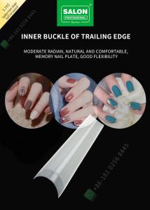 China Stair Shape Half Cut False Nail French Style Artificial Nail Tips Fake Nail on sale
