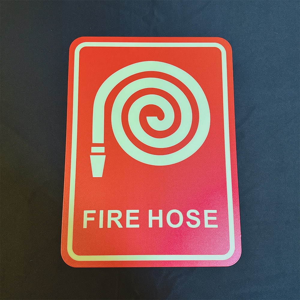 ISO Standards Photoluminescent Fire Hose Signs 1mm Thickness