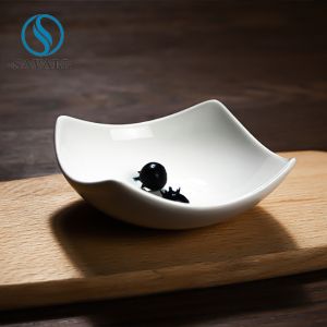 Fashionable Tableware Accessories White Ceramic Single Flavor Plate
