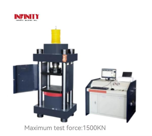 High Precision 1500KN Micro Electro Hydraulic Servo Compression Strength Testing