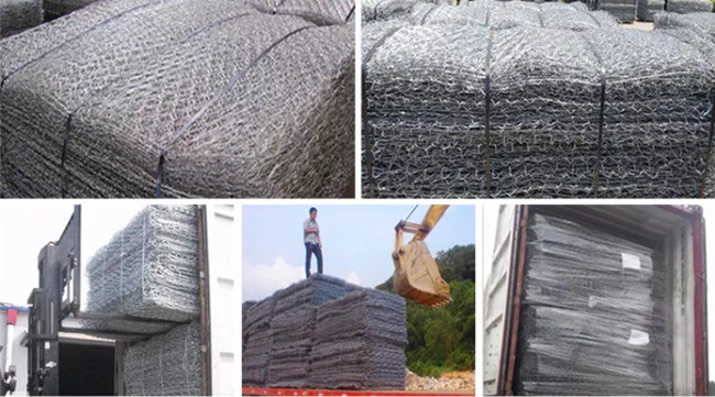 Underwater Seawall Protecting Gabion Mesh Baskets Zinc Coated Q195 Wire