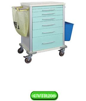 Cheap Stainless steel structure with powder  painted,  Anesthesia medical equipment trolley for sale