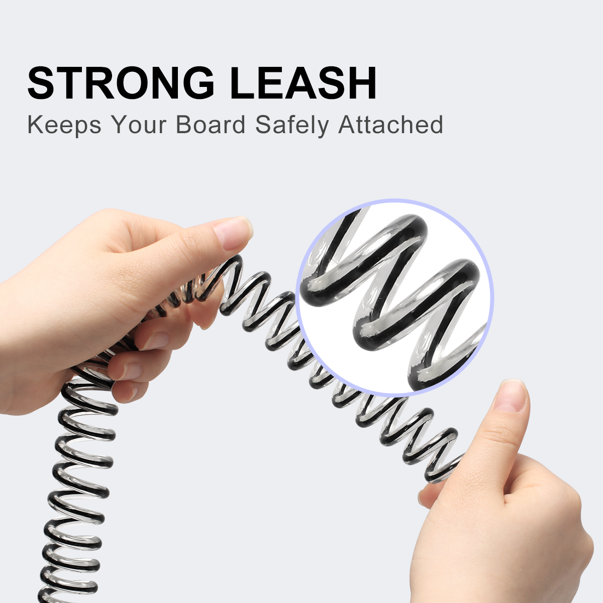 6'7'8'9'10'11' Surfboard Leash with Comfortable Ankle Cuff Safe Surfing Guaranteed