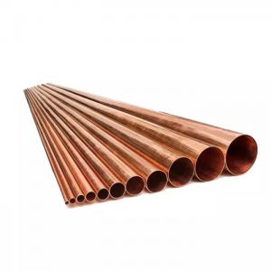 China 15m 10m 20m Seamless Copper Tube Air Conditioner Refrigeration Connecting Heating Cooling Straight Brass Pipe on sale
