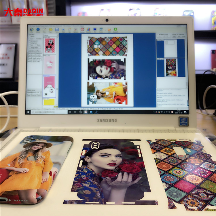 Make Customized Picture Stickers Daqin Cutting Machine For Phone Or Laptop