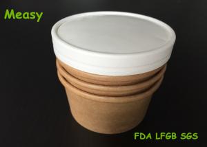 China Hot and Cold Food Kraft Paper Cups , thermal disposable cups FOR Beverage or Ice Cream on sale