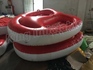 Quality Screen Printing Inflatable Water Toy , 4m Diameter 2 Seats PVC Inflatable Boat wholesale