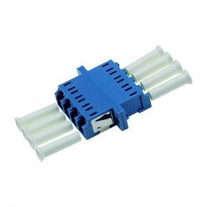 Quality LC QUAD One-piece Plastic Fiber Optic Adapter/Coupler with Flange wholesale