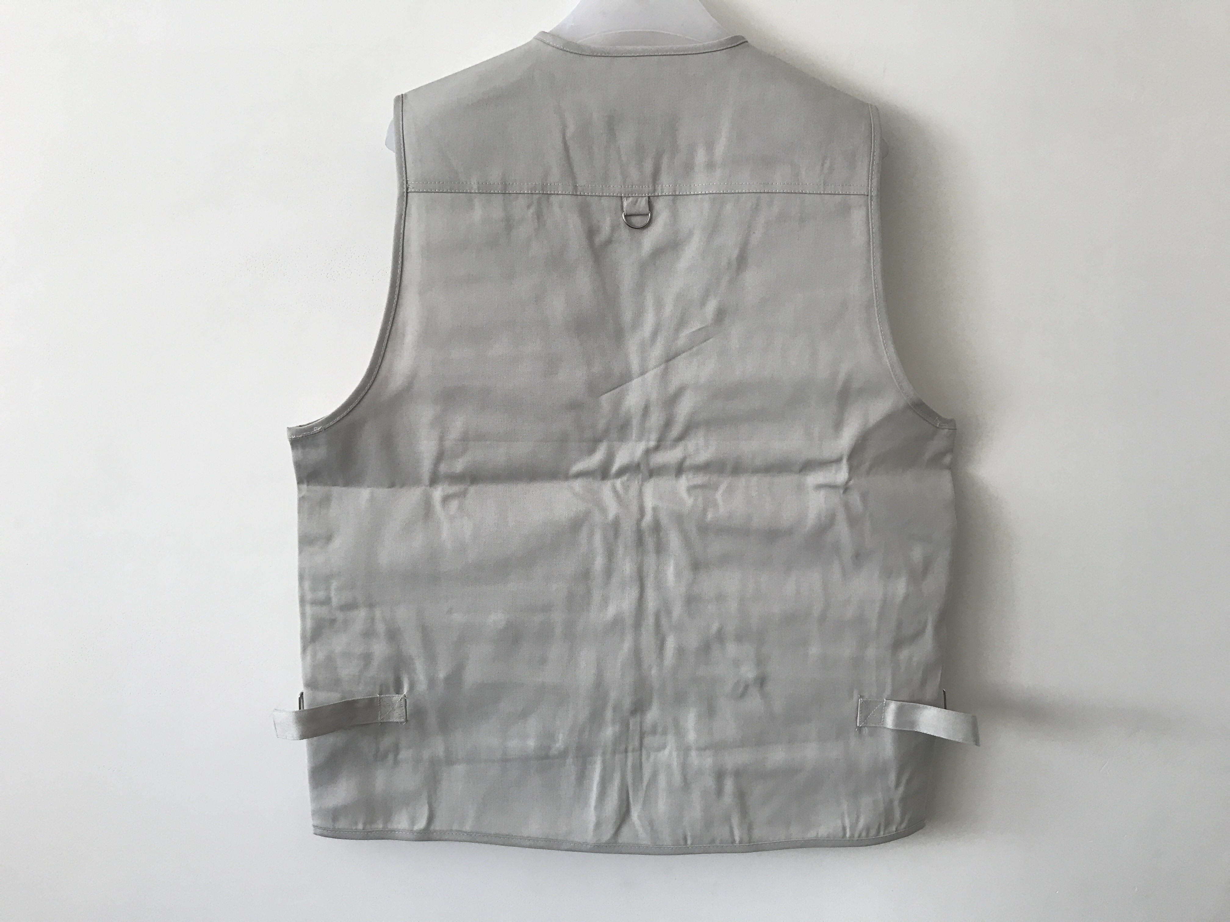 Mens classic vest，mens waist coat, vest 030 in 100% polyester washed fabric, stone/beige colour, S-3XL