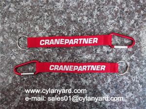 Quality Aluminum Carabiner mountaineer short strap lanyard, metal carabiner wrist lanyards, wholesale