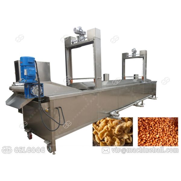 Fried Peanut Pork Skin Automatic Fryer Machine , 0-300℃ Henan GELGOOG Machinery