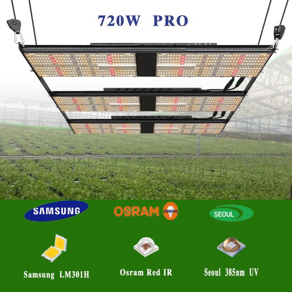2.60umol/J 720W Bar LM301H Quantum Board Red IR UV light 385nm ETL