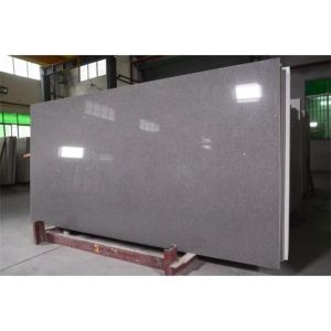 Polished 3200*1600MM Grey Engineered Artifical Quartz Slab Countertop Customized