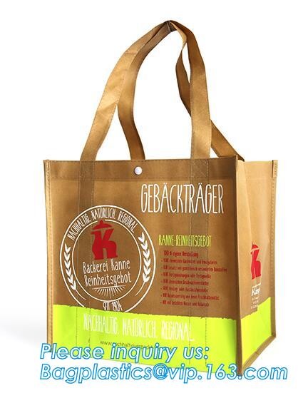 Custom logo eco-friendly fabric promotional paper non woven bag, Best selling colorful U shape cut die non woven bag wit