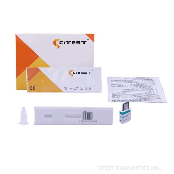 Cheap 3 In 1 Troponin I Myoglobin CK MB Test Cassette Whole Blood Serum Plasma for sale