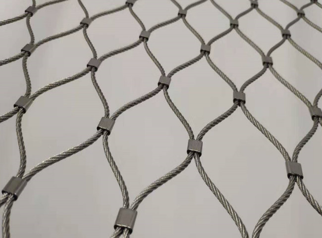 Ferruled 2mm Zoo Netting 50*50mm SS316L Stainless Steel Zoo Mesh