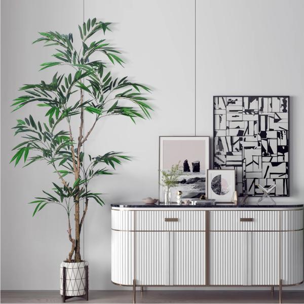 Factory wholesale artificial weeping fig tree 5.2ft 6ft faux ficus plant​ for home living room decor