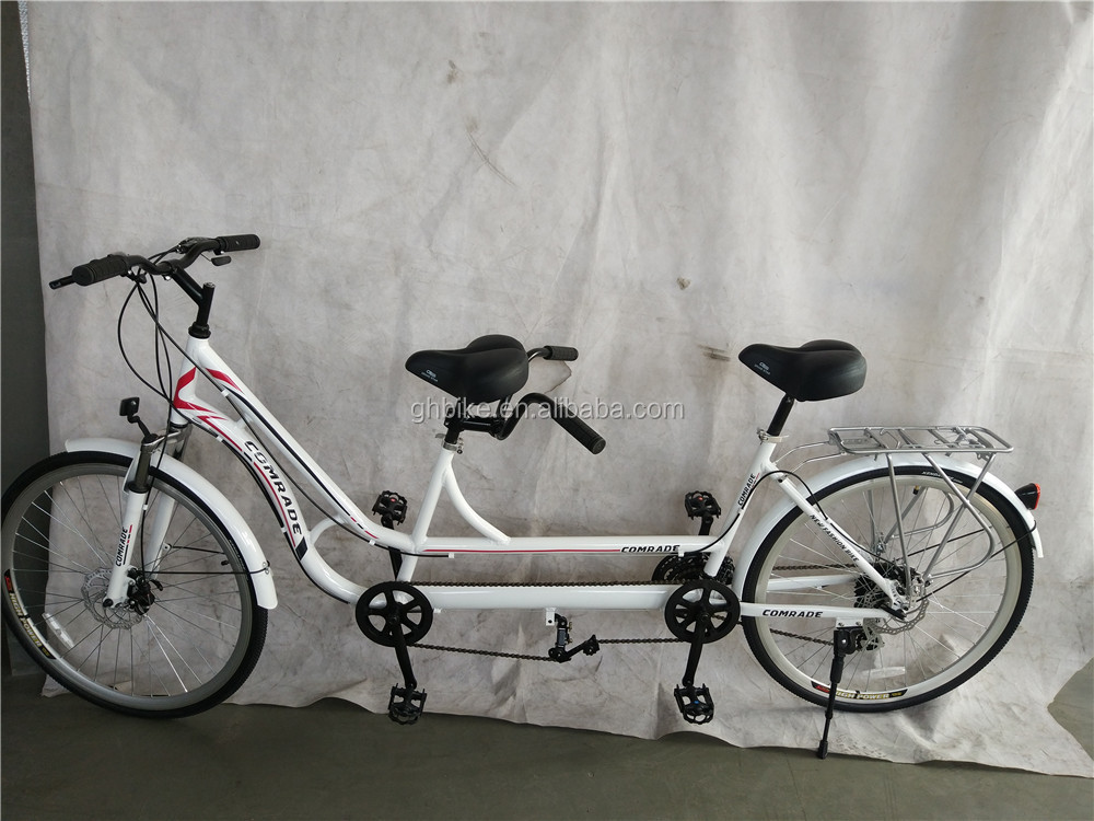 Hard Frame Tandem Bicycle 26 Inch Touring and Leisure Adult Cruiser Double Seats Bike