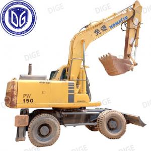 China Komatsu PC150W 15 Ton Used Wheel Excavator Hydraulic Driving on sale