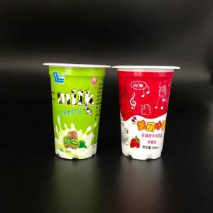 Quality 180ml Food Grade Yogurt Plastic Cups Frozen Yogurt Cups With Aluminum Foil Lids wholesale