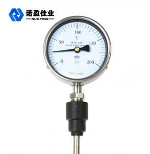 China Hydraulic Oil SS Bimetallic Dial Thermometer 150mm Thread Connection on sale