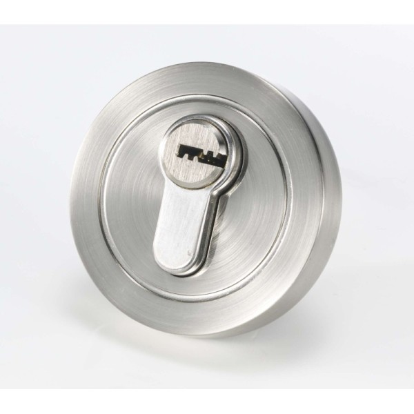 Zinc Body Brass Cylinder Circle Deadbolt Lock Satin Nickel