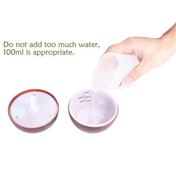 Cool Mist Wood Grain Mini Size 130ML Air Humidifier, Portable Desktop For Office