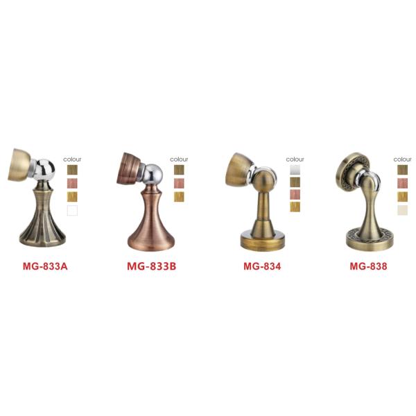 Adjustable Zinc Magnetic Door Stopper AB Finish Box Packing