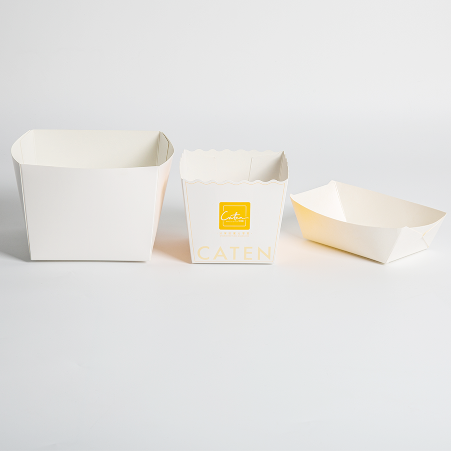 Custom Logo Coated Paper Packaging Parcel Box For French Fries In CMYK Printing