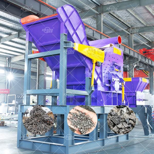 Multifunctional Scrap Metal Recycling Equipment 18.5kw Iron Scrap Crushing