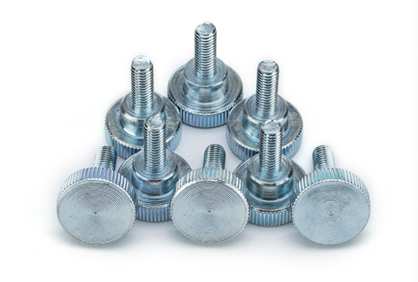 Flared Collar Precision Shoulder Screws Knurled Head With Fully Threaded