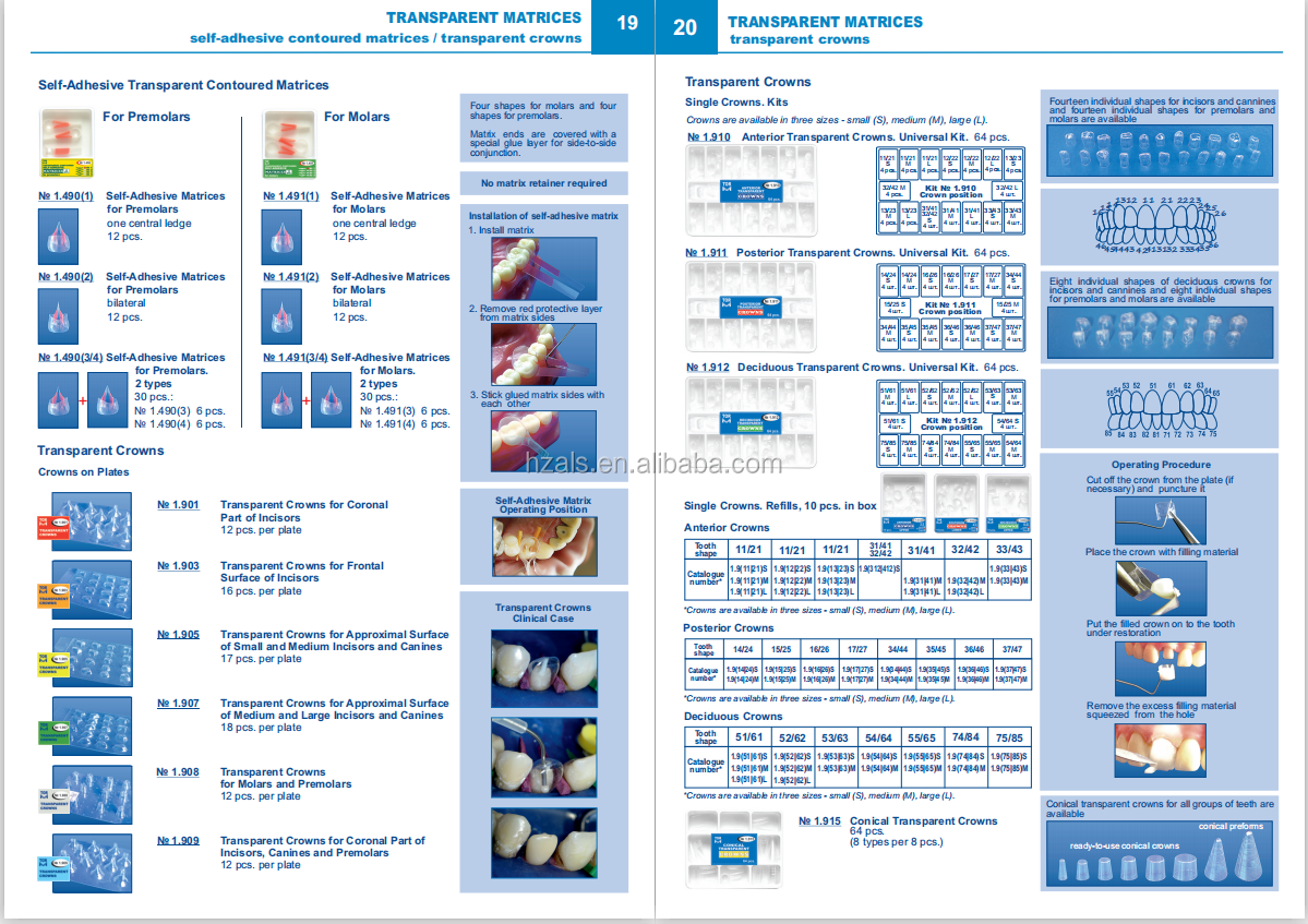 GB/T18830-2009 Dental Sectional Contoured Matrices Matrix Large 50 pcs TOR VM/ TOP BM Instrument Classification Class II