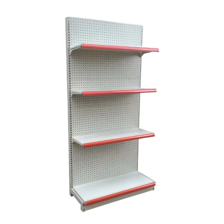 Factory Customized Color Size White Supermarket Shelves Gondola Shelving Pharmacy Shelves