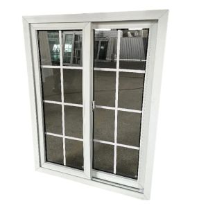 China Rectangular UPVC Frame Slide Window Simple Design Adjustable Light Control on sale