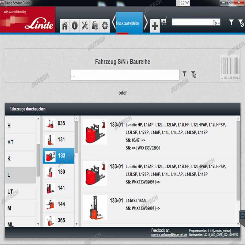 V2024 For Linde BT Diagnostic Kit Linde Forklift Scanner Tool Canbox Forklift Pathfinder LSG Service Tool
