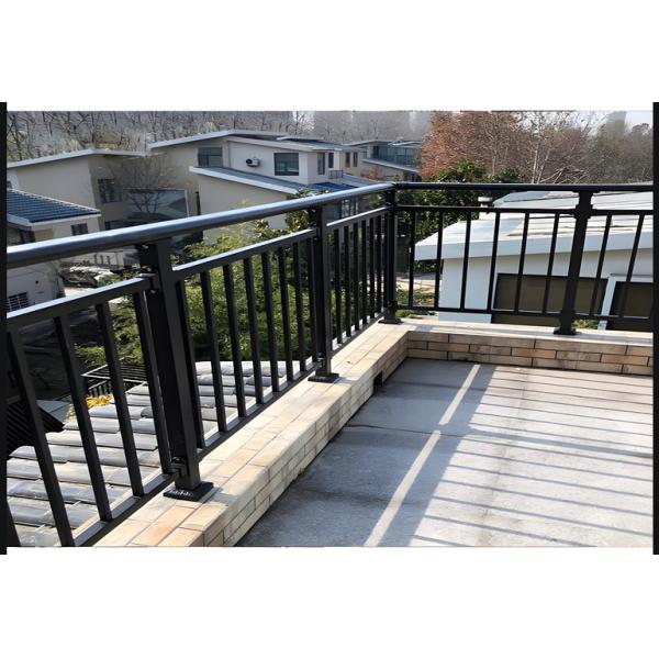 Modern Aluminum Safety Railing - Galvanized Finish for Indoor/Outdoor Use