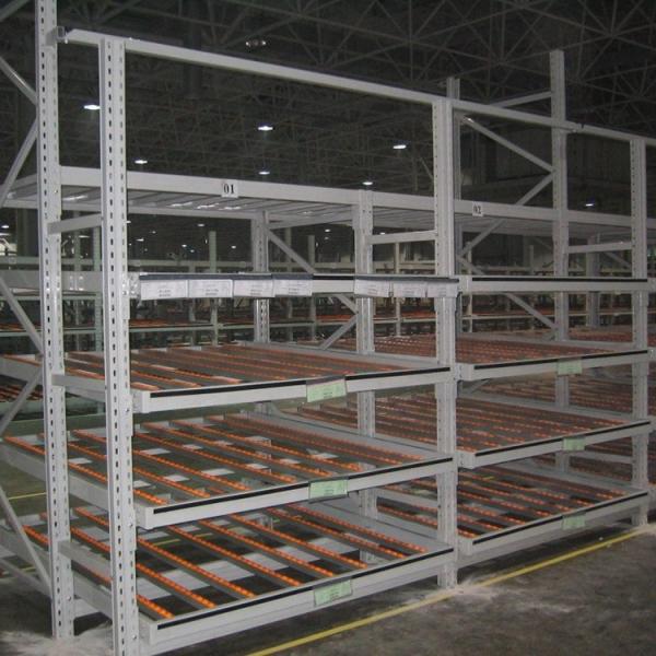Heavy Duty Carton Flow Rack 5 Layer Gravity Flow Roller Rack Customized