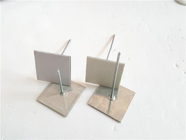 Cheap Galvanized Steel Self Stick Insulation Pins With 2'' Square Base For Air Duct for sale