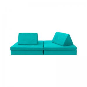 China OPEN-ENDED PLAY 6 PIECE VELVET FABRIC MODULAR SOFA WITH PROTECTIVE LINER on sale