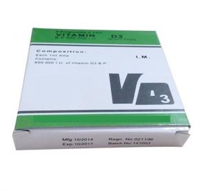 Quality Vitamin D3 Injection 600000 Iu/1ml, 5AMPS/Box,  BP/USP/CP wholesale