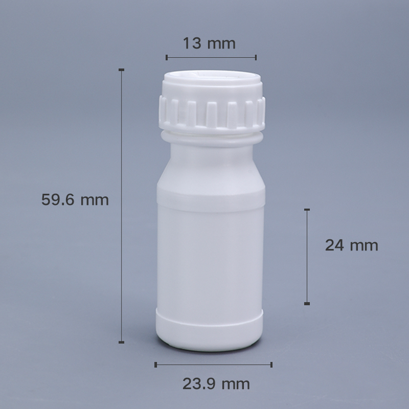 20ML Round Bottle HDPE Base Material White Empty Dispense Bottle For Bait Packaging