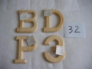 China Solid Pine wood letters, natural color, wooden alphabet on sale