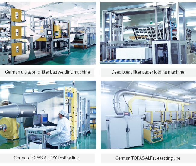 H13 99.95% ABS Frame V- Bank HEPA Filter in Laboratories