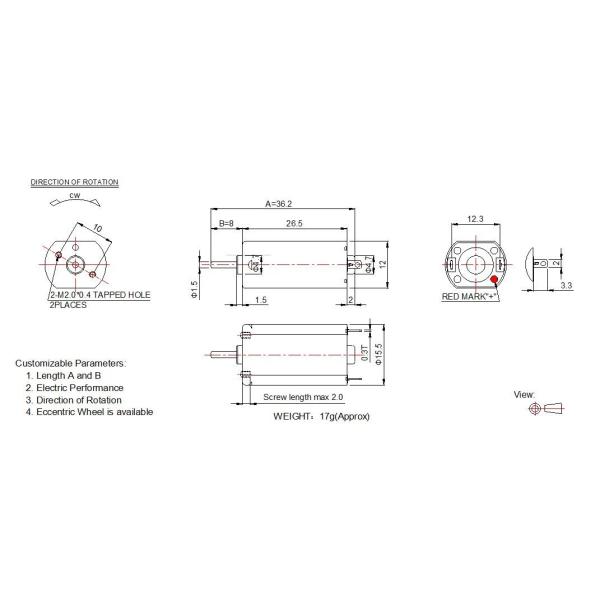 Precious Metal Brush Mini DC Motor FF 050 Small 12 Volt DC Motors ISO 9001 Certified