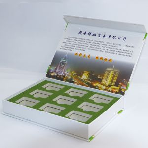 Quality SGS Iridescent Paper Embossing Debossing Book Shaped Boxes wholesale