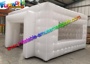 China Clear White Color Cube Outdoor Inflatable Tent With CE / UL Blower on sale