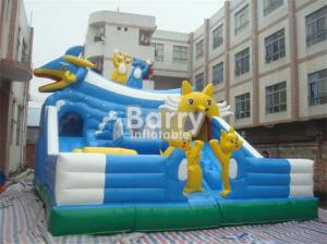 Quality Kids Inflatable Theme Park Animal Zoo Playground With Slide Tunnel For Fun Park Entertainment Bouncy Castles Rent wholesale